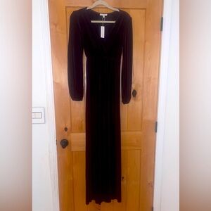 Baltic Born Purple Velvet Pleated Maxi Dress. Never worn. NEW with Tags!